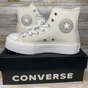 New Converse Chuck Taylor All Star Lift Millennium Gglam Leather Chunky Sneakers